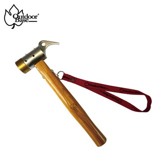 OutdoorBase 25933 鍛造強化銅頭營槌 黃銅槌頭吸收反震力 一體成型 耐操耐磨 可拔營釘《臺南悠活運動家》