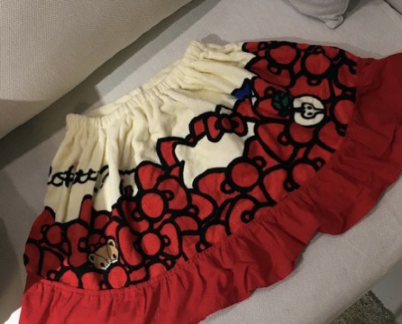 正版日本超實用kitty凱蒂卡通純棉沙灘泳衣短裙 也可當披肩 溫泉游泳浴巾披風浴裙披肩多用