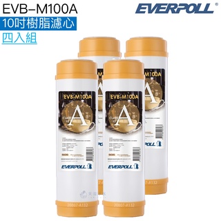 【EVERPOLL】EVB-M100A 10吋樹脂濾心【四入｜10吋標準規格｜M100A｜道爾樹脂濾心】