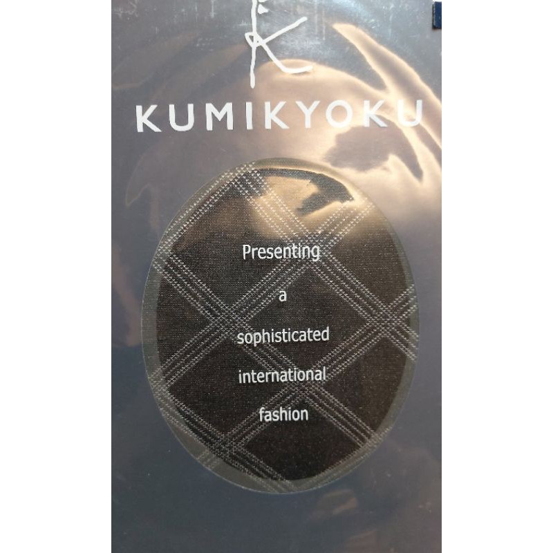 日本原裝kumikyoku黑色菱格紋褲襪靜電防止