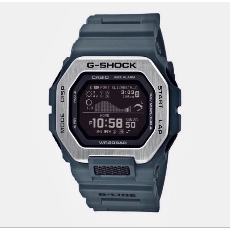 全新公司貨CASIO卡西歐 G-SHOCK 藍牙 雙重材質錶圈 衝浪運動 GBX-100-2 藍  歡迎詢問