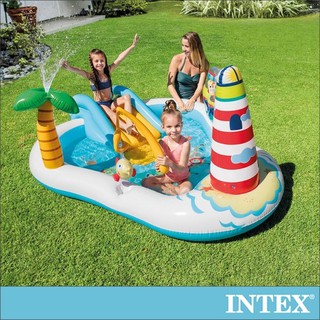 【INTEX】釣魚樂趣大型戲水池/泳池218x188x99x13cm(182L) 適2歲+15130520(57162)