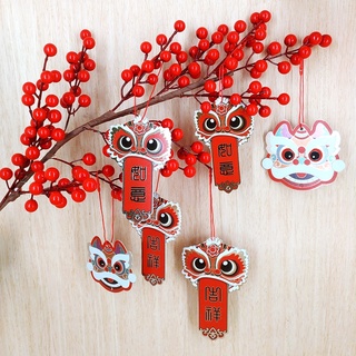 醒獅年卡 新年吊卡 新年紙卡 新年佈置 新年裝飾 聖誕館 【台中出貨.現貨】