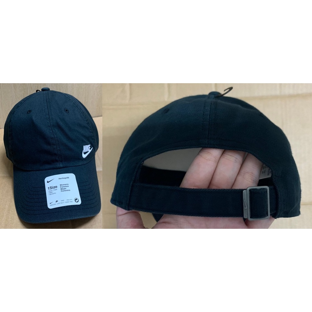 NIKE棒球帽 (AO8662-010黑) 新標籤 電繡logo 男女可戴 鐵環 調整鬆緊 正品公司貨