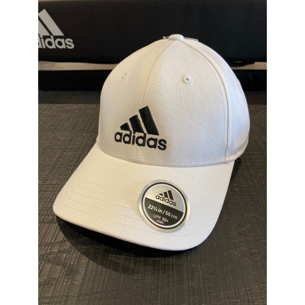 ADIDAS BBALL CAP COT 老帽棒球帽運動帽後可調整式白FK0890 | 蝦皮購物