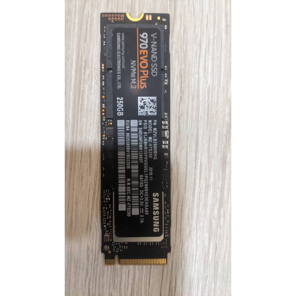 SAMSUNG三星970 EVO Plus 250GB NVMeM.2 2280 PCIe SSD固態硬碟MZ-V7S2