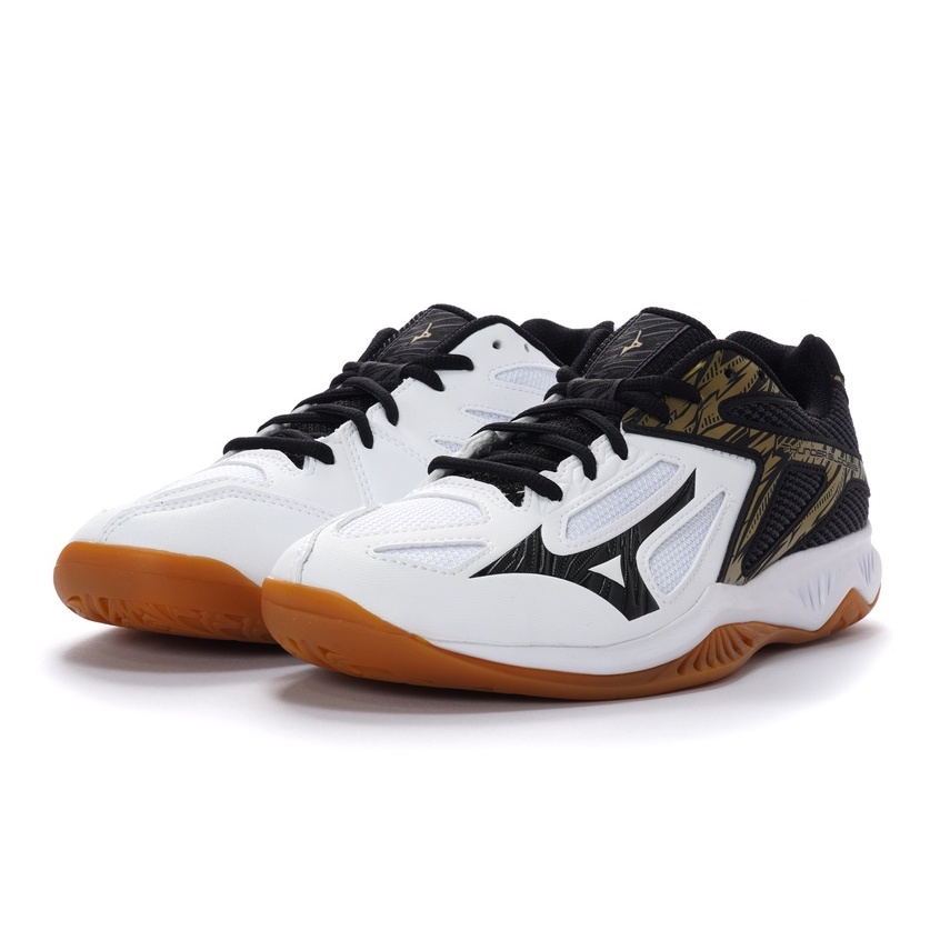 MIZUNO THUNDER BLADE 3 男款 運動 排球鞋 V1GA217008 白黑金 膠底