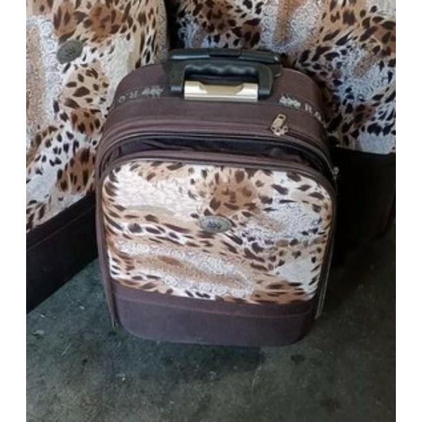 ROYAL POLO 皇家保羅 18吋行李箱 18吋登機箱 旅行箱 時尚豹紋 可擴充加大行李箱 拉桿箱 防潑耐磨布箱