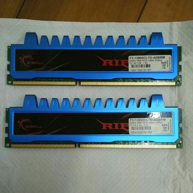 芝奇 DDR3 2gX2 記憶體
