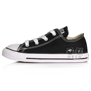 CONVERSE ALL★STAR 黑色 低筒 鞋帶款 基本款帆布鞋 小童鞋 NO.Q3581