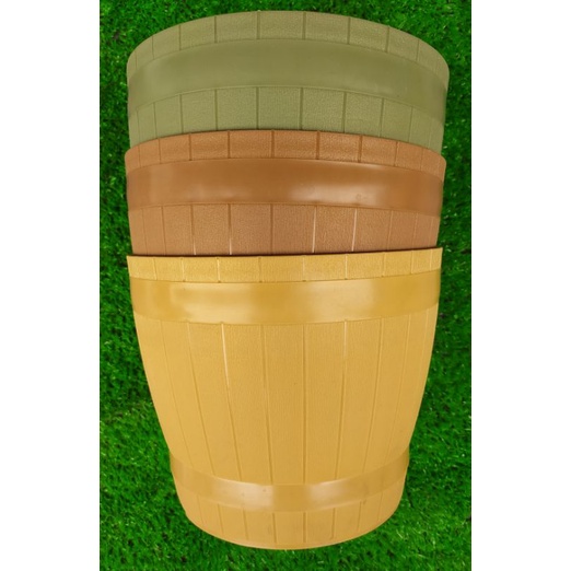 橡木桶花盆 8寸 23.5×19.2公分 三色可選，超商取貨最多五個