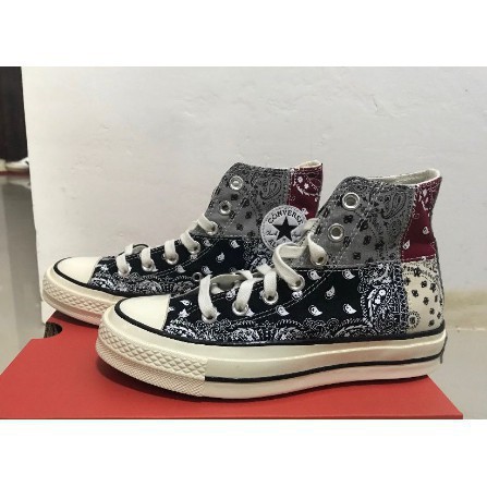 正品 Converse Paisley Pathwork Chuck 1970s 拼接 腰果花 黑色 169880C