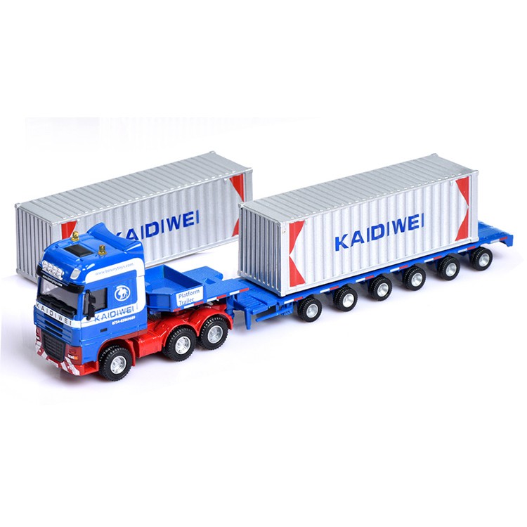 【W先生】凱迪威 1:50 1/50 伸縮平板 集裝箱 拖板車 運輸車 貨櫃車 卡車 聯結車 工程車 合金 金屬模型