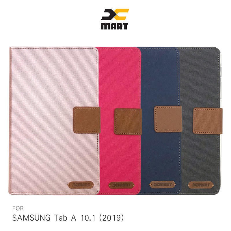 ~Phonebao~XMART SAMSUNG Tab A 10.1 (2019) 斜紋休閒皮套 掀蓋 可立 插卡 磁扣