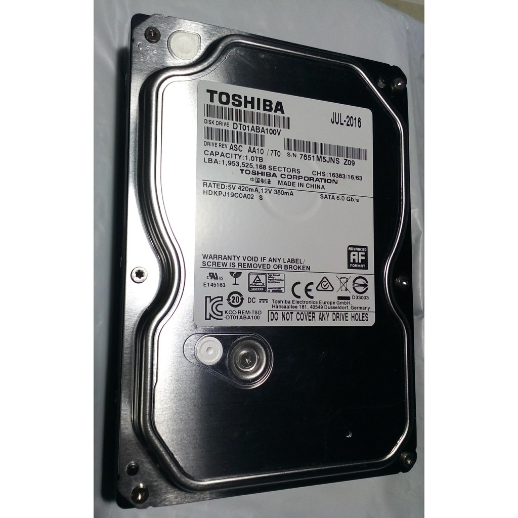 Toshiba (AV影音監控) 1TB 3.5吋 硬碟(DT01ABA100V)