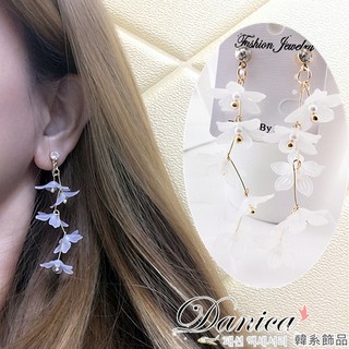 針式 現貨 韓國氣質浪漫仙女立體花朵．珍珠水鑽耳環 K92741 臺灣現貨 Danica 韓系飾品 韓國連線