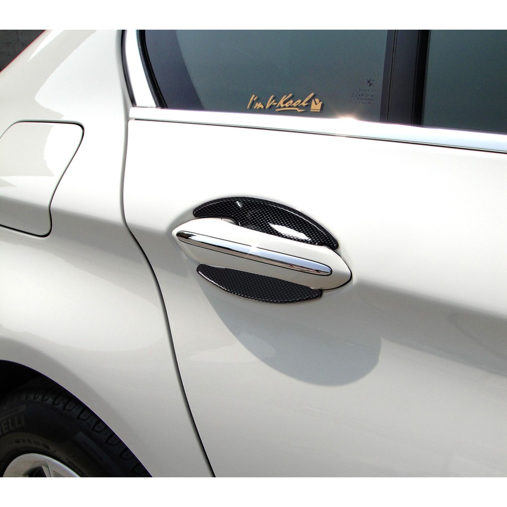 圓夢工廠 BMW 5 F10 F11 520 523 525 528 改裝 卡夢 碳纖紋 車門防刮把手門碗 內襯保護貼片