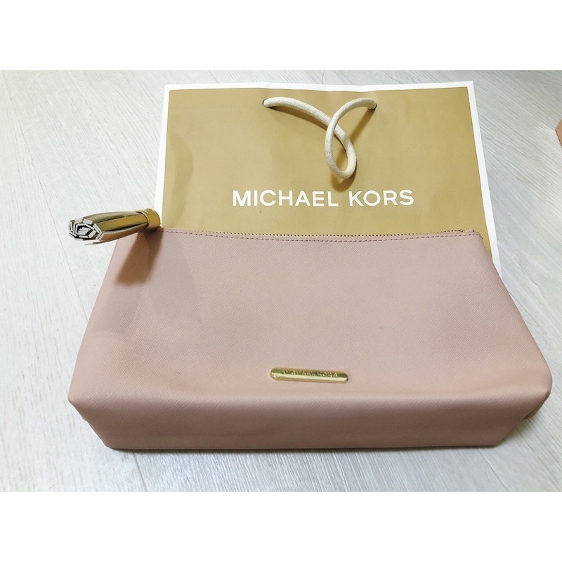 Michael Kors 粉色化妝包 手拿包