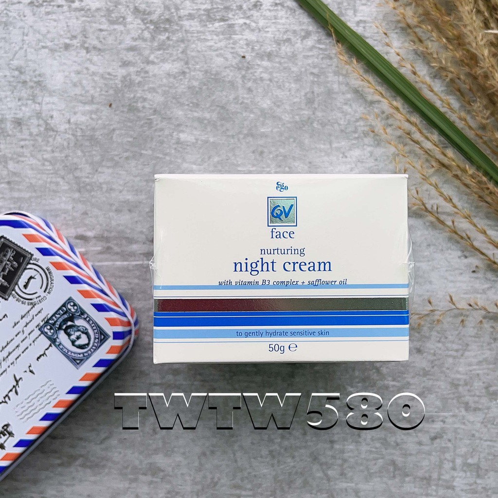 澳洲EGO意高 QV FACE舒敏紅花籽油修復滋養奇效霜 50g (Nurturing Night Cream 50g)