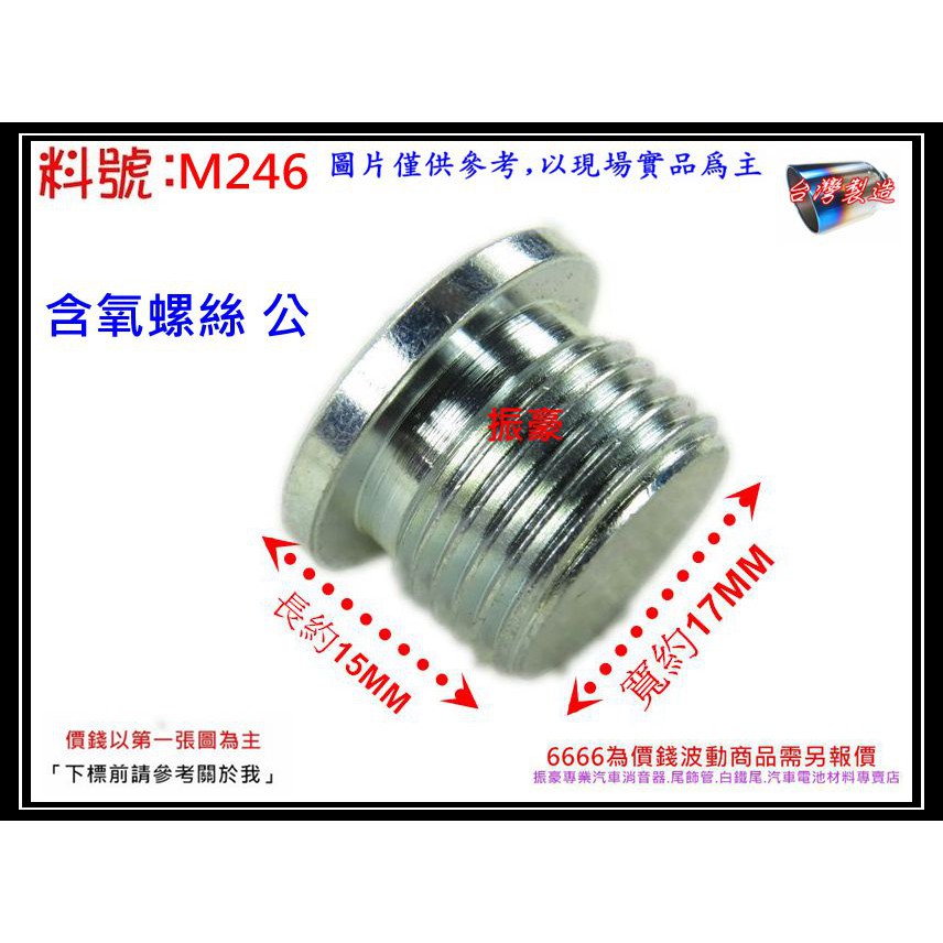 含氧螺絲 M18 1.5牙 螺絲公 含氧 感知器 空燃比計 塞頭 料號 M246 另有現場代客施工