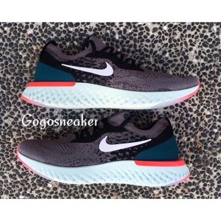 Gogosneaker® Nike Epic React Flyknit 編織 慢跑鞋 灰色 綠色 aq0067010