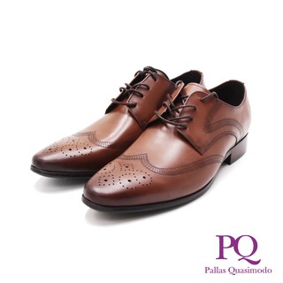 PQ(男)簍空雕花質感紳士德比鞋 男鞋-棕色