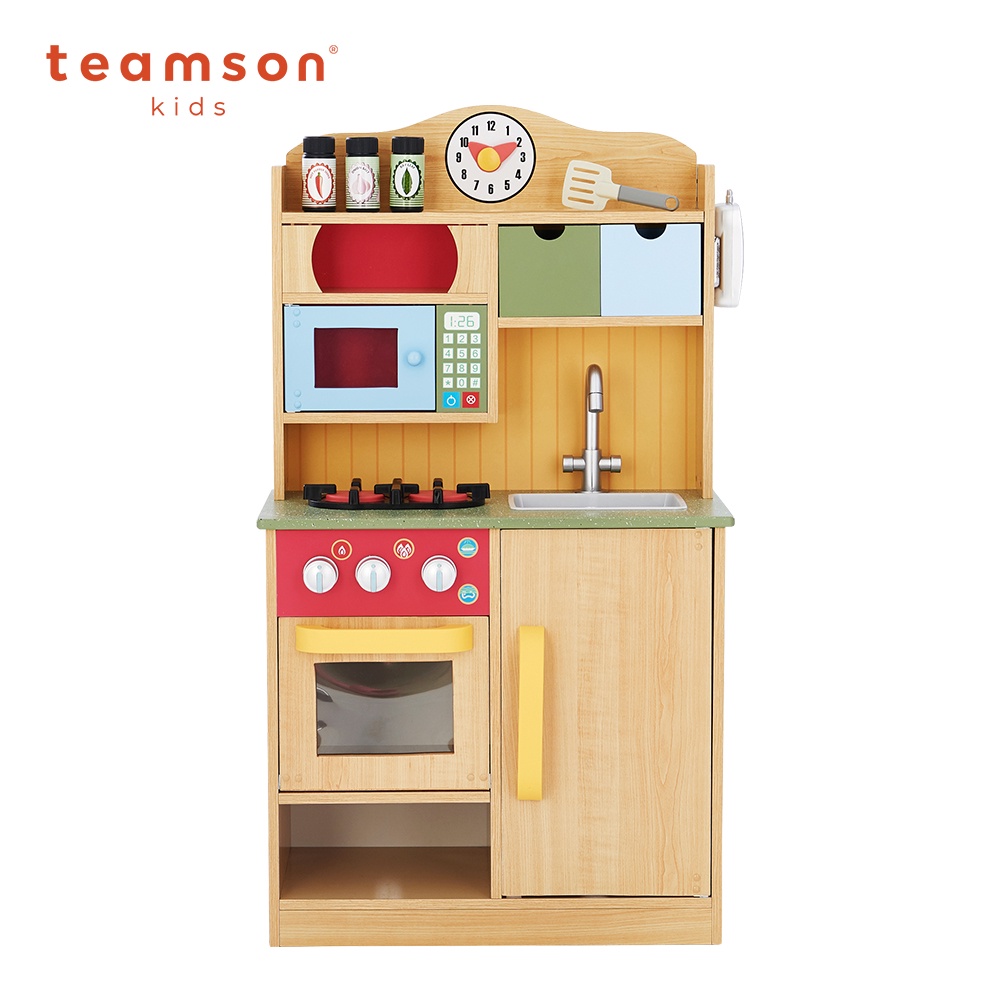 Teamson  佛羅倫斯木製廚房玩具(木紋)