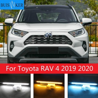 2019~2021年 豐田 5代 RAV4 流光雙色 LED 日行燈 前槓 中網燈 槓燈 5-5.5代改裝