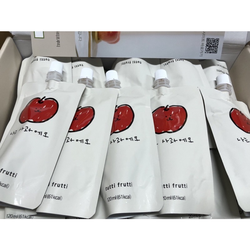 韓國 tutti frutti apple juice 蘋果汁 120ml