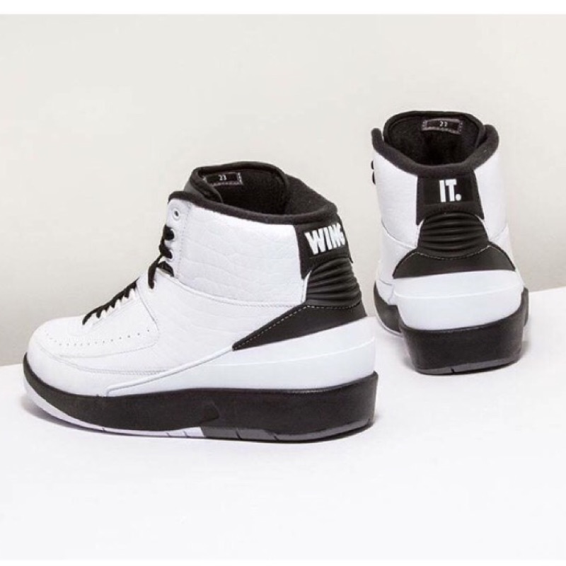 美國正品 現貨 NIKE AIR JORDAN 2 RETRO Wing It 大童 喬丹二代籃球鞋 黑白