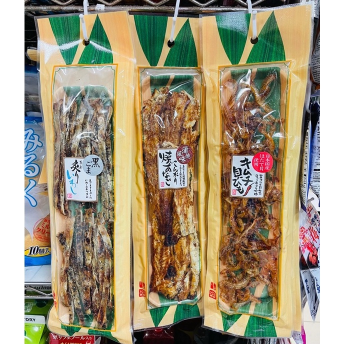 日本 小島食品 佐賀嚴選 泡菜風味干貝唇71g/蒲燒星鰻片88g/炙燒黑芝麻魚柳97g