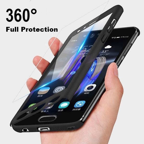 SAMSUNG 360 度全覆蓋三星 Note 5 4 3 Galaxy Note 8 9 手機殼硬 PC 帶免費玻璃手