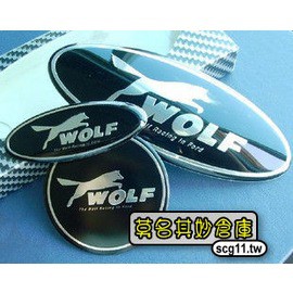 莫名其妙倉庫【2L027 Wolf 車標貼紙】Ford Focus Mondeo 立體車貼廠徽