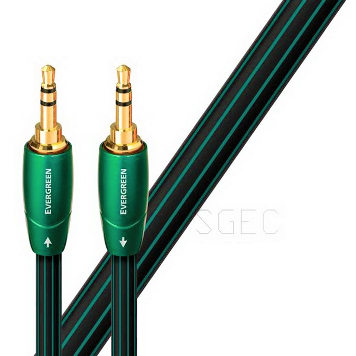 美國 AudioQuest 長青 Evergreen 長結晶銅導 LGC 3.5mm-3.5mm 訊號線 2米 鍍金頭