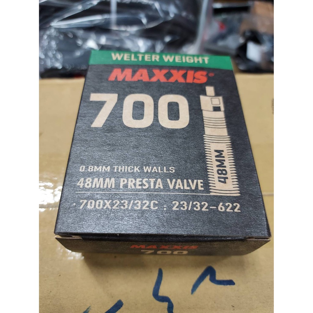 700c法式內胎瑪吉斯 MAXXIS 盒裝 700*23/32c 700c內胎 48MM長 法嘴