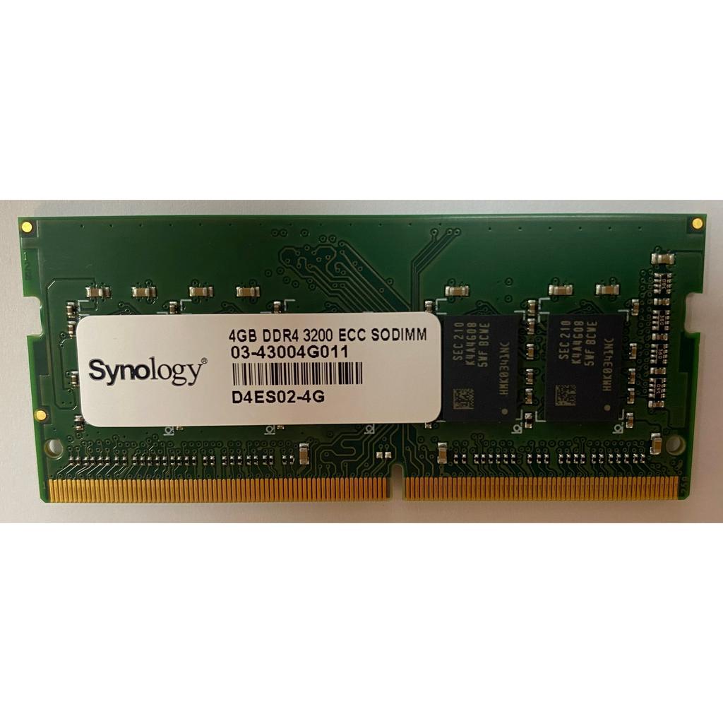 Synology 群暉 4GB DDR4 3200 ECC SODIMM記憶體 - D4ES02-4G