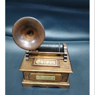 早期愛迪生音樂盒edison 早期留聲機 音樂鈴 保全不錯