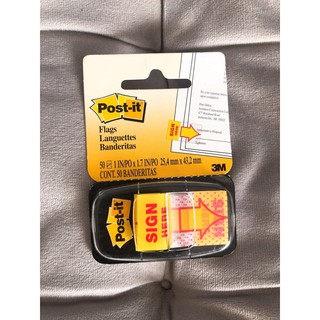 全新 3M 利貼Post-it 簽核貼 SIGN Here 抽取式 指示標籤