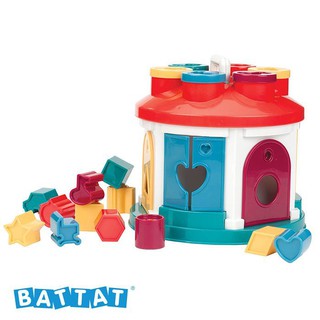 【美國媽咪】新款 美國 B.toys 感統玩具 小鎖匠煙囪屋 Battat系列 鑰匙 形狀配對