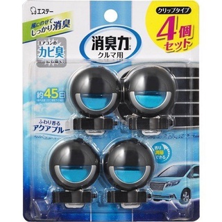 日本進口 ST雞仔牌 車用夾式芳香消臭劑 3.2mlx4入 ~藍色#747