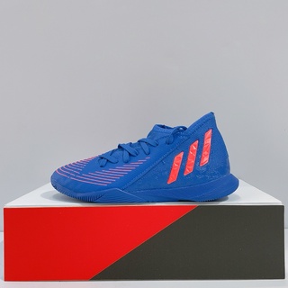 adidas PREDATOR EDGE.3 IN J 中童 紫藍色 舒適 室內 運動 足球鞋 GZ2892
