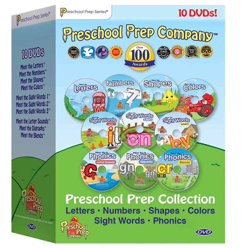 預購_美國原裝 PreSchool Prep Collection 全套10 DVD 幼兒語言教育&amp;下載碼