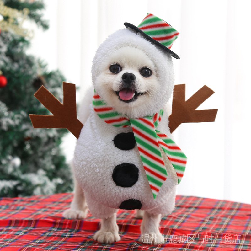 【新款白雪人變身裝】狗衣服 貓衣服 寵物衣服 聖誕節狗衣服 站立白雪人變身裝 寵物服飾 寵物 衣服 狗衣服 小中大型犬