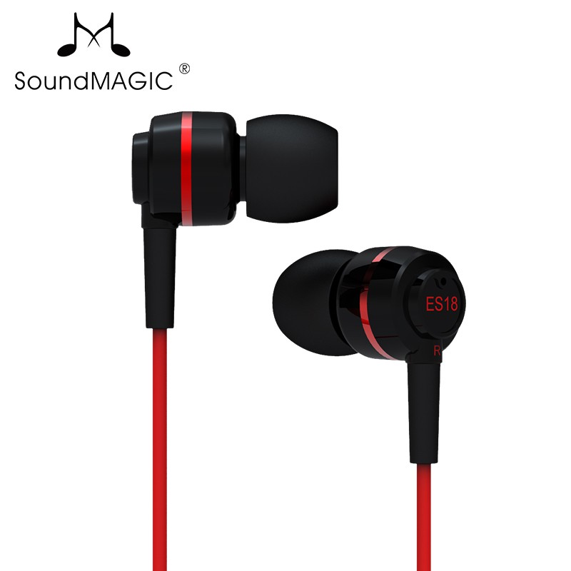 聲美/SoundMAGIC ES18入耳式有線耳機耳塞手機音樂耳機 紅色 無包裝盒