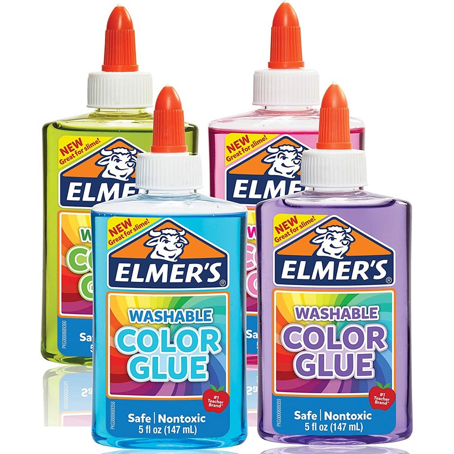 Elmer's 史萊姆製作體驗組 - 半透明 4色 / 147 ml Color Slime Kit ( 美國牛頭牌 )