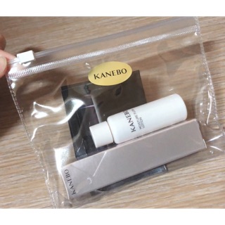 佳麗寶Kanebo 保濕緻潤洗顏皂霜2g/煥採清爽化妝水15ml /前導煥膚菁華液7.2ml 試用包旅行組透明防水夾鏈袋