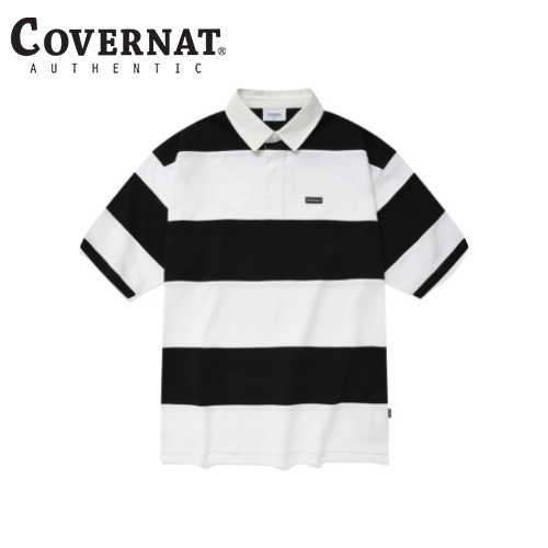 【已售完】 [COVERNAT] 21春夏 Rugby Stripe T恤(白色)