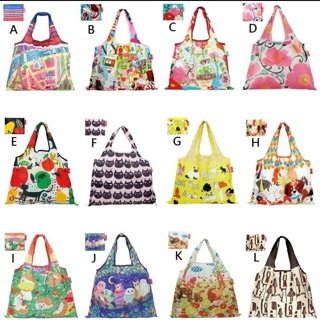 ❤Lika小舖❤全新正品 日本帶回 日本設計師品牌輕巧環保購物袋附收納袋 巴黎紐約東京地圖花狗刺蝟貓頭鷹熊精美包裝環保袋