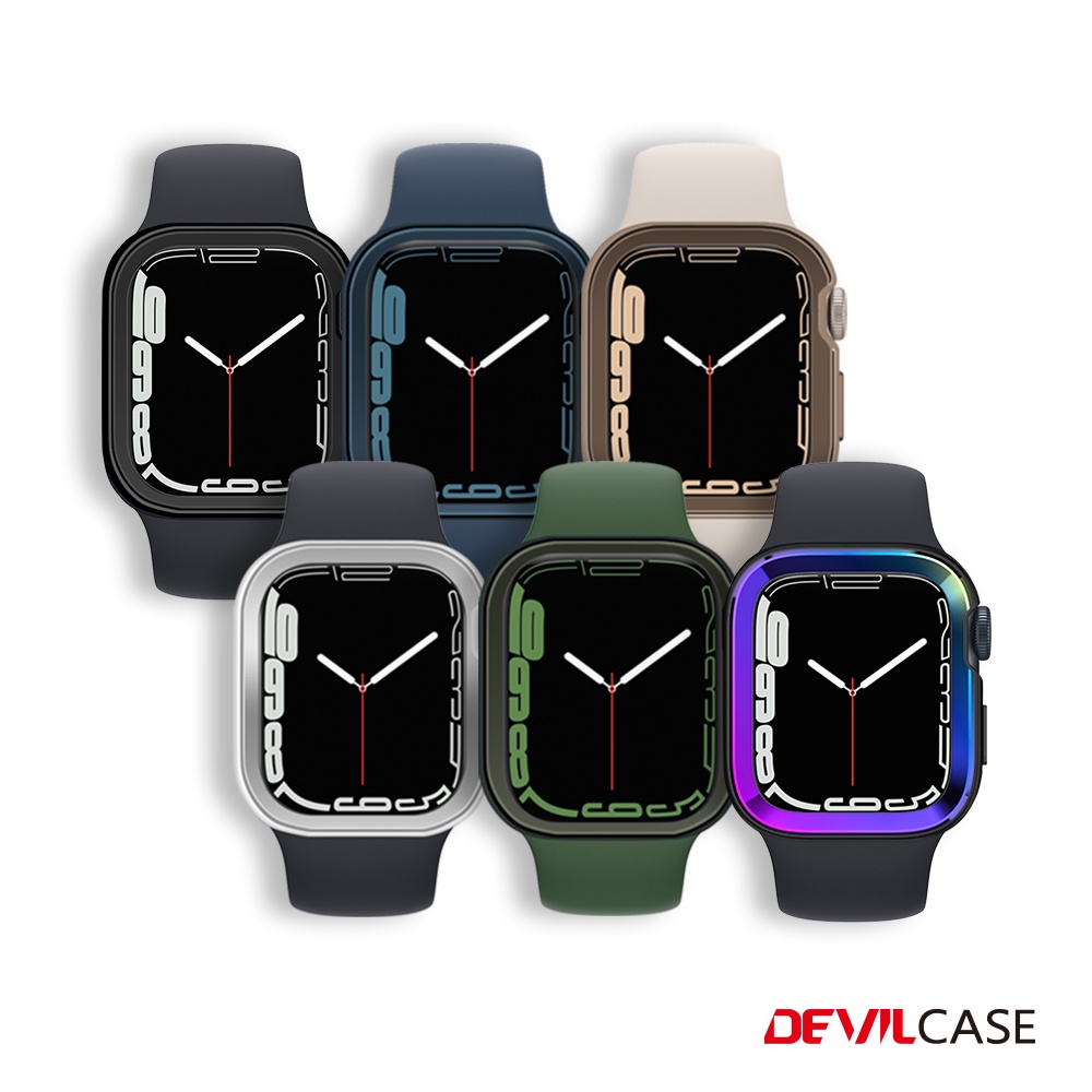 DEVILCASE Apple Watch Series 7/8/9 (45mm) 保護殼 斜面款-6色