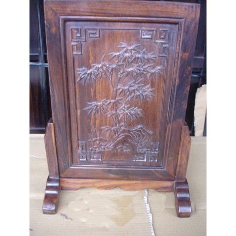 中式經典仿古家具...........菊'''竹'''桌上型小屏風31x15x42